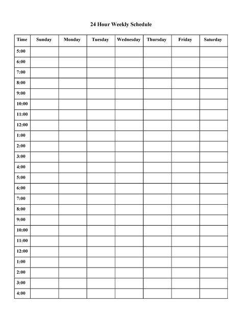 Hourly Schedule 6+ Examples, Format, Pdf Examples