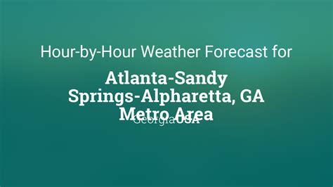 Alpharetta, GA Hourly Weather | AccuWeather. 6 AM. 60°. RealFeel® 57°. 84% Thunderstorms. alerts. Flood Watch. 7:00 PM Sunday - 7:00 PM Monday. Wind W 4 mph. Air Quality Fair. Wind Gusts 8.... 