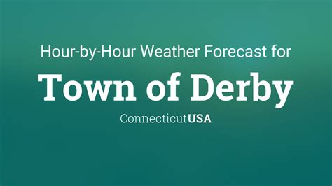  Derby, CT Weather. 5. Today. Hourly. 10 Day. Radar. Video. Activities. Running Hiking Golf Camping Tennis ... Conditions are fair right now. Late morning will bring the best weather for running. ... . 