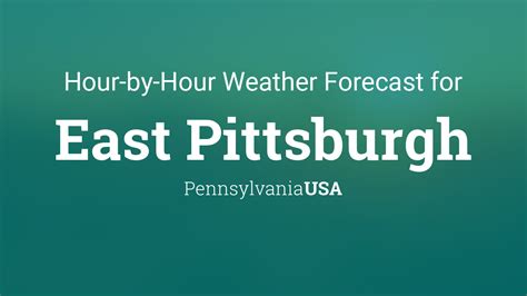 Hourly weather for pittsburgh pa. East Pittsburgh, PA Weather Forecast, with current conditions, wind, air quality, and what to expect for the next 3 days. 