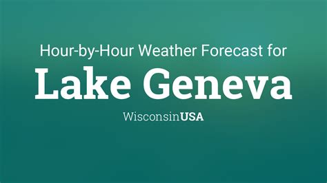 Lake Geneva Weather Forecasts. Weather Underground provides local & long-range weather forecasts, weatherreports, maps & tropical weather conditions for the Lake Geneva area. ... Hourly Forecast .... 