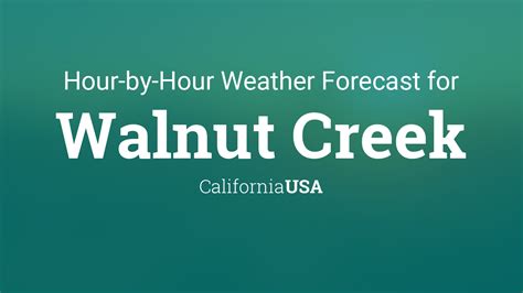 Walnut Creek, California - Current temperature and weather conditions. Detailed hourly weather forecast for today - including weather conditions, .... 