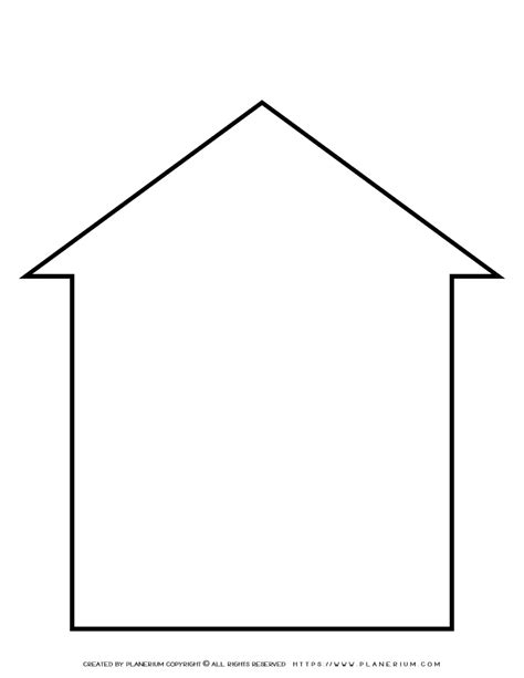 House Outline Free Printable Template Planerium