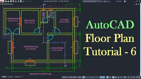 House Plan Design Tool Free Autocad Plan Floor Simple Tutorial Part