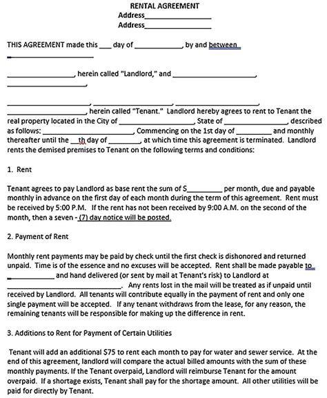 House Rental Agreement - Sign Templates Jotform