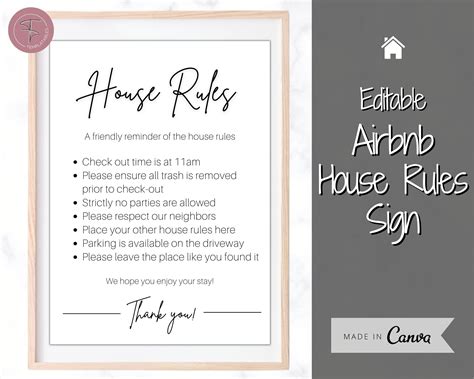House Rules Airbnb Template
