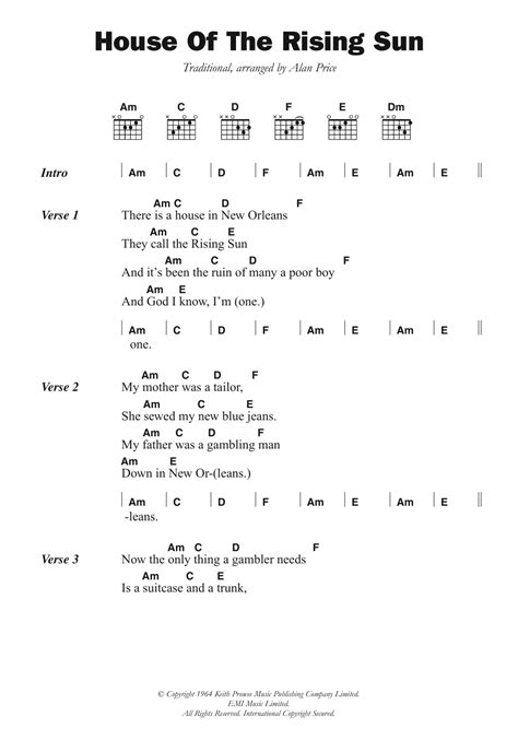 House of the rising sun chords. Things To Know About House of the rising sun chords. 