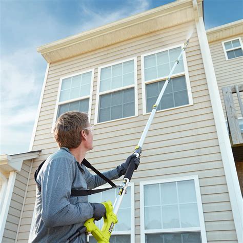 House pressure washing. 7. Start From a Distance and Take Your Time. Hitting any surface with a high-pressure shock of water can be intense, so ease your way into the washing. Start by washing from 10 feet away, and move in a little closer to the surface until the pressure is just enough to loosen and remove any grime. 