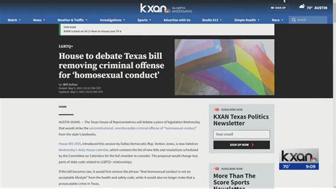 House to debate Texas bill removing criminal offense for 'homosexual conduct'