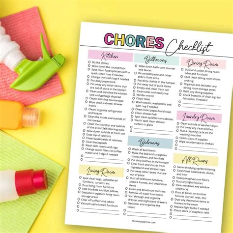 Household chore list. XResearch source. 5. Draw up a color-coded calendar visible to the whole household. Once you’ve parceled out all necessary chores and figured out how often and when they need to be performed, you need to organize and present this information in a conspicuous fashion. 