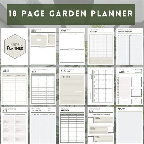 Houseplant Planner Garden Planner Plant Planner Printable Garden