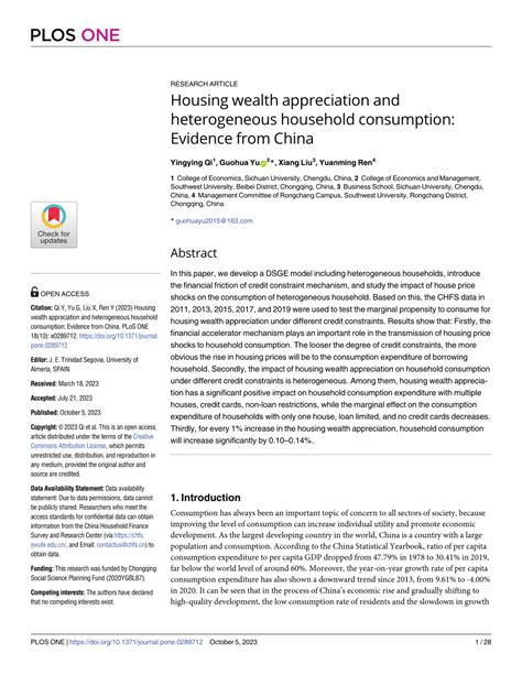 Housing wealth appreciation and consumption: …