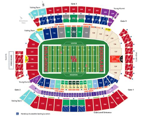 Houston Cougars Stadium Seating Chart