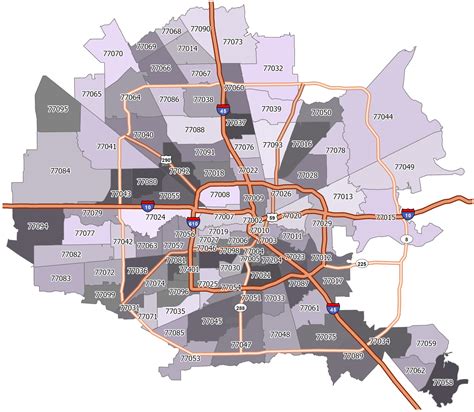 Houston Texas Zip Code Maps