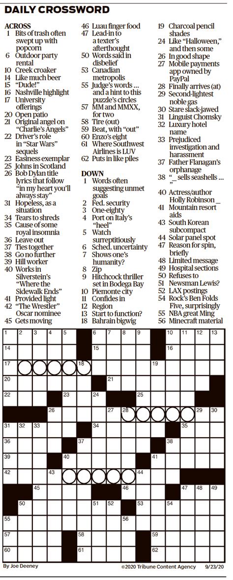 Houston chronicle crossword. Things To Know About Houston chronicle crossword. 