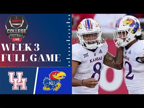 The Kansas Jayhawks (2-0) visit the Houston Cougars (1-1) at John O'Quinn Field at TDECU Stadium on Saturday, September 17, 2022.The Cougars enter this matchup after a 33-30 loss to the Texas Tech Red Raiders in their most recent outing.. 