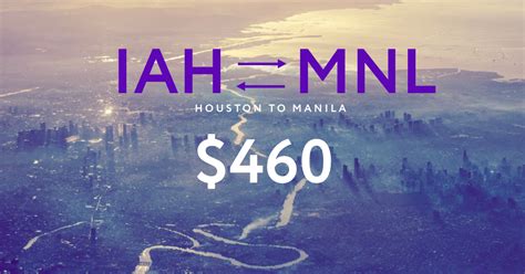 Houston to manila. $578~ Fly from Houston to Manila: Search for the best deal on flights from Houston (HOU) to Manila (MNL). As COVID-19 disrupts travel, a few airlines are offering WAIVING CHANGE FEE for new bookings 
