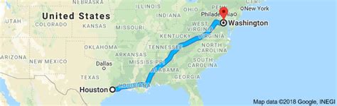 Driving non-stop from Washington, DC to Houston. How far is Houston from Washington, DC? Here's the quick answer if you have friends taking shifts as driver so that you can make the entire trip by car without stopping. Nonstop drive: 1,410 miles or 2269 km. Driving time: 20 hours, 39 minutes.. 