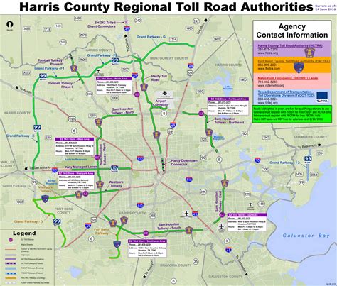 TxDOT has completed the 10-mile section from the Southwest Freeway near downtown Houston to the Harris/Brazoria county line at Clear Creek, just south of the South Sam Houston Tollway (Beltway 8).. 