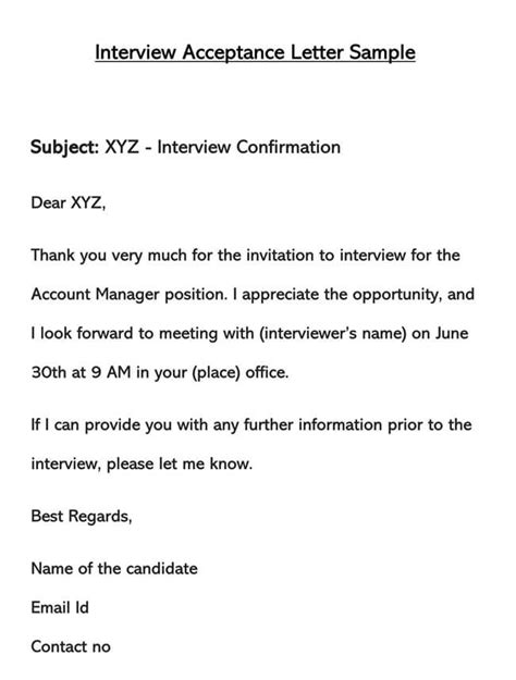 How should you etiquettely accept an invitation to an interview? .