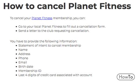 How to cancel planet fitness membership