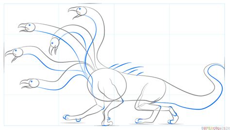 How 2 draw a hydra step by step aliceartblog