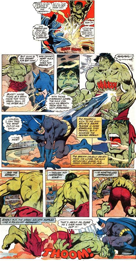 How Batman defeated Hulk in a crossover fight. :.