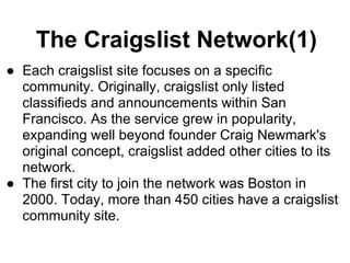 How Craigslist Works