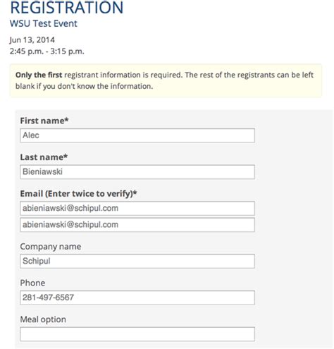 How Do I Edit the Standard Registration Form for the Events Module