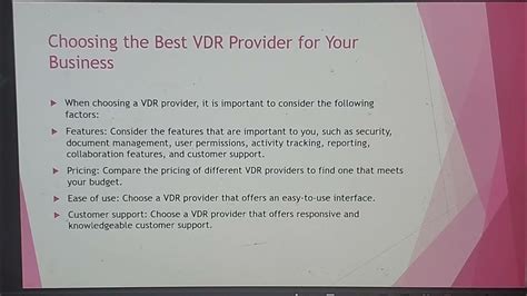 How Do I Find The Best VDR Provider?
