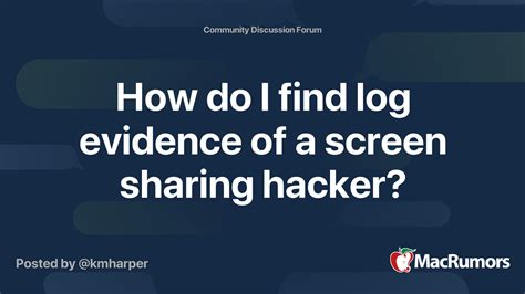 How Do I Identify Hackers Macrumors Forums