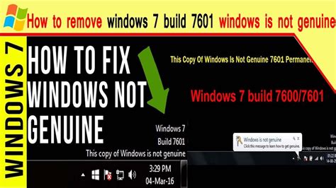 How Do I Remove Build 7601 From Windows 7 – Android Consejos