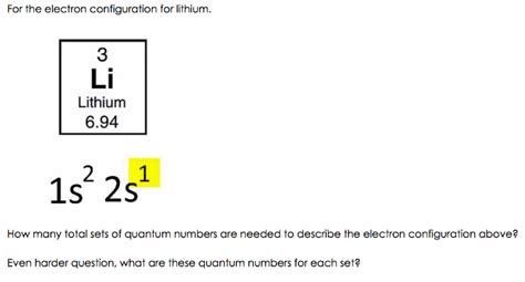 How Do We Can Find A Electron Configuration For Lithium