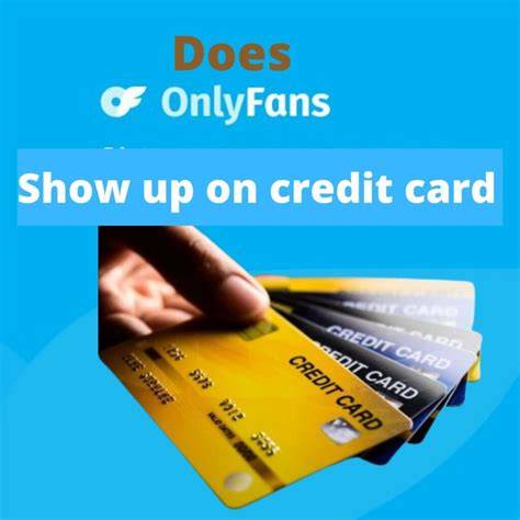 How Does Onlyfans Show Up On Credit Card Leak