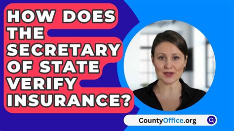How Does The Secretary Of State Verify Insurance