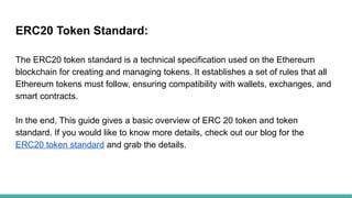 How ERC20 Works: A Technical Overview