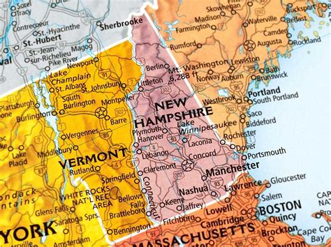 How Far Is Manchester New Hampshire From The Canadian Border?