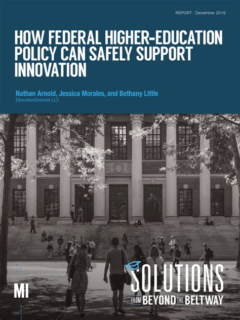 How Federal Higher Education Policy Can Safely Support Innovation