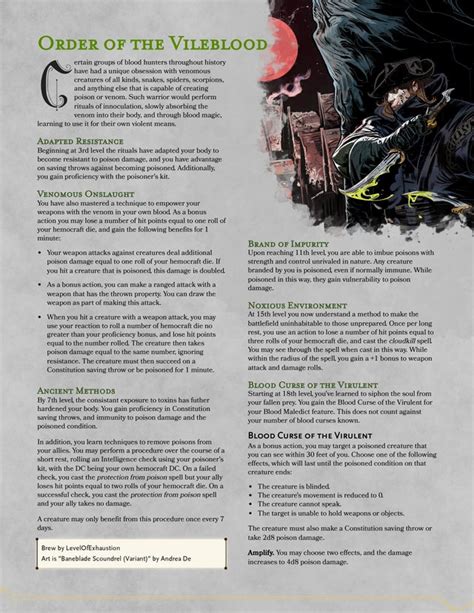 How Good is Blood Hunter? : r/dndnext - Reddit