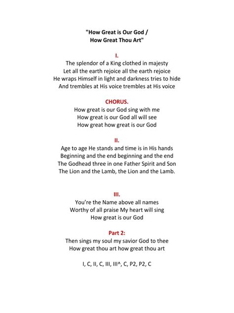 How Great Is Our God Lyrics - Jesus Culture