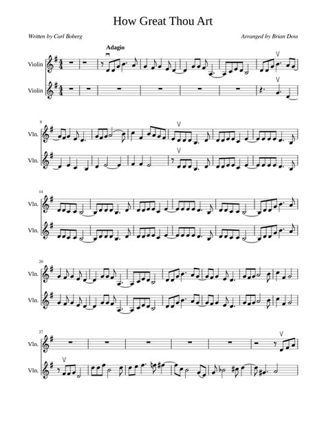 How Great Thou Art, Recorder Duet - Sheet Music Marketplace