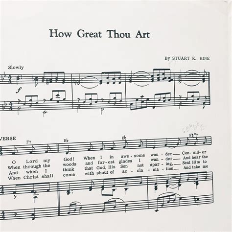 How Great Thou Art Shea Noten Fotocover 1955 Klavier religiös …