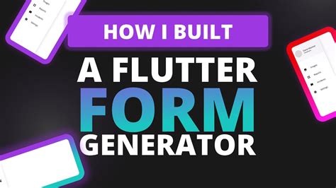 How I built a Flutter Forms Generator YouTube