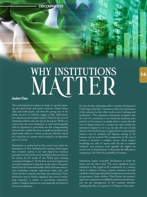 How Institutions Matter