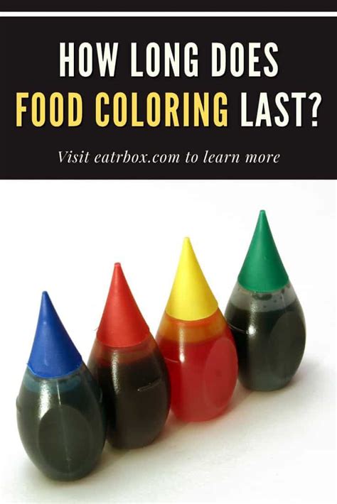 How Long Does Food Coloring Las