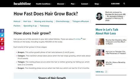 How Long Does It Take for Hair to Grow Back in Various Cases? - Healthline