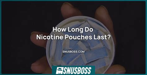 How Long Does a Nicotine Pouch Last: Ultimate Guide