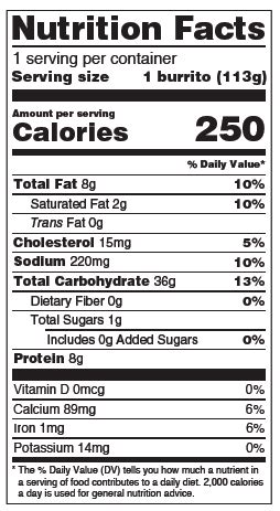 How Many Calories In An Average Beef Burrito?