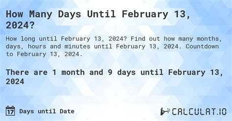 How Many Days Ago Was February 13, 2024? - Calculatio