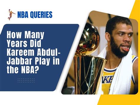 How Many Years Did Kareem Abdul-Jabbar Play in the NBA?